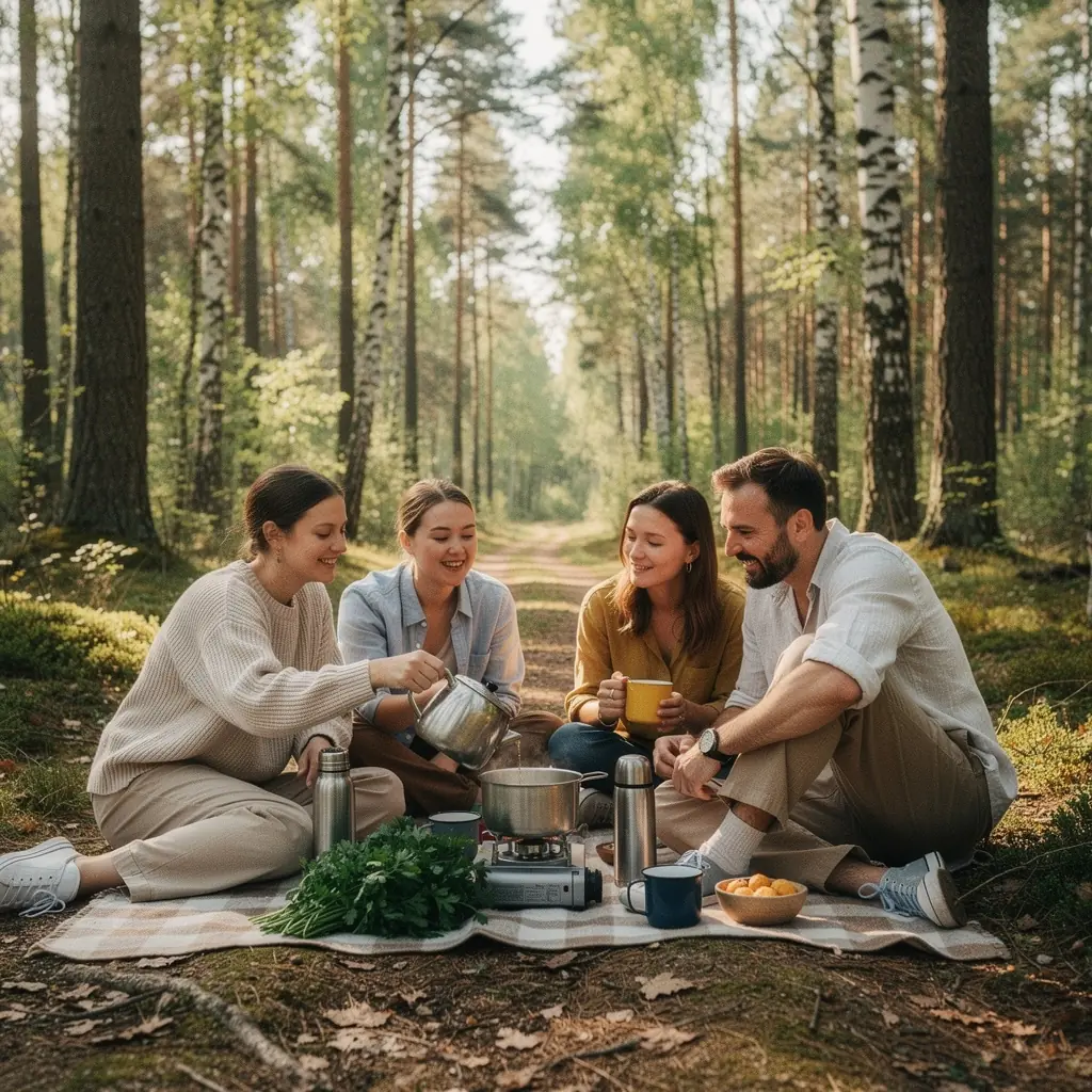Šviežios petražolės, naudojamos arbatos gamybai.