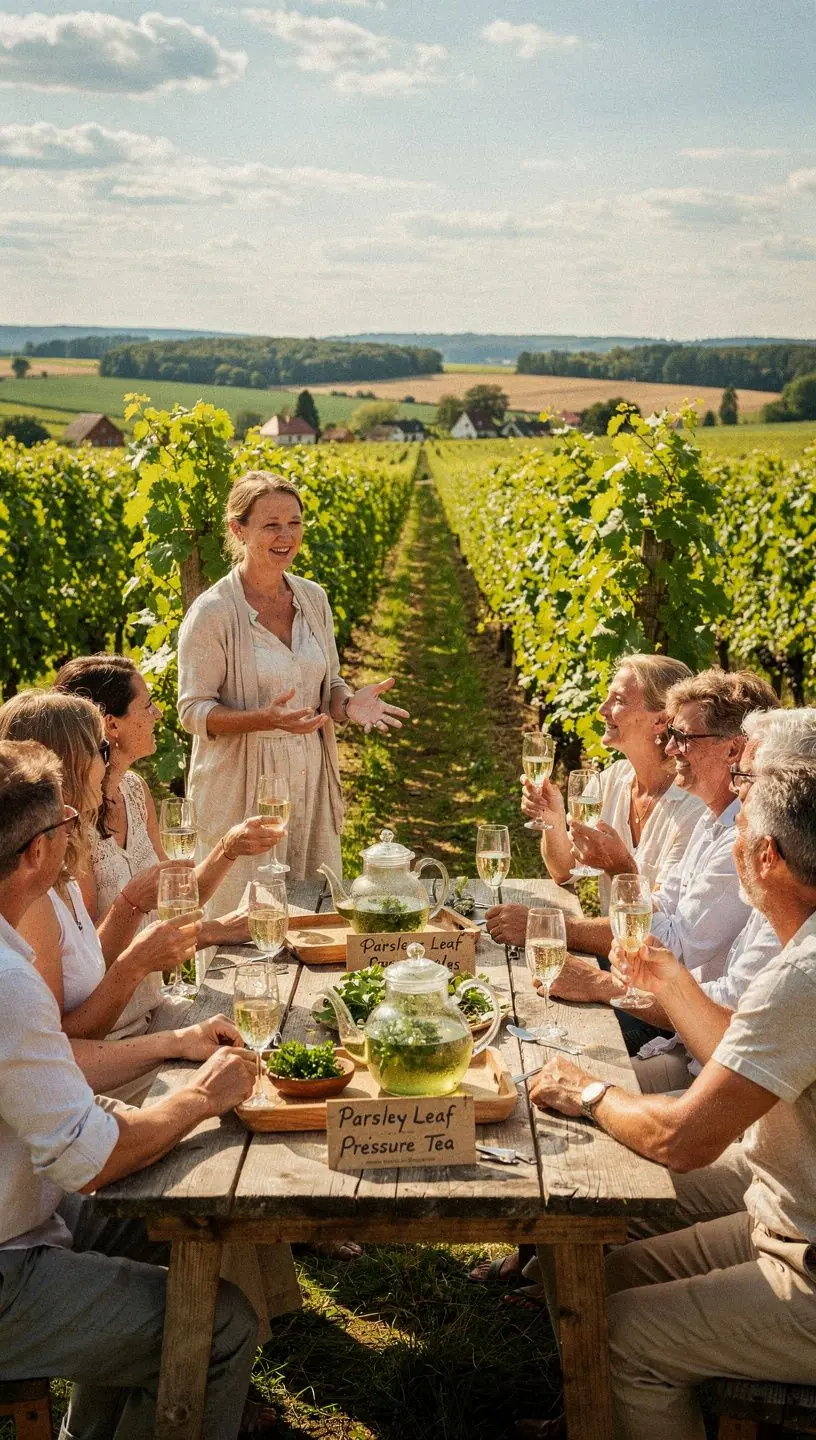 Arbatos maišeliai su petražolėmis, paruošti sveikam gėrimui namuose.
